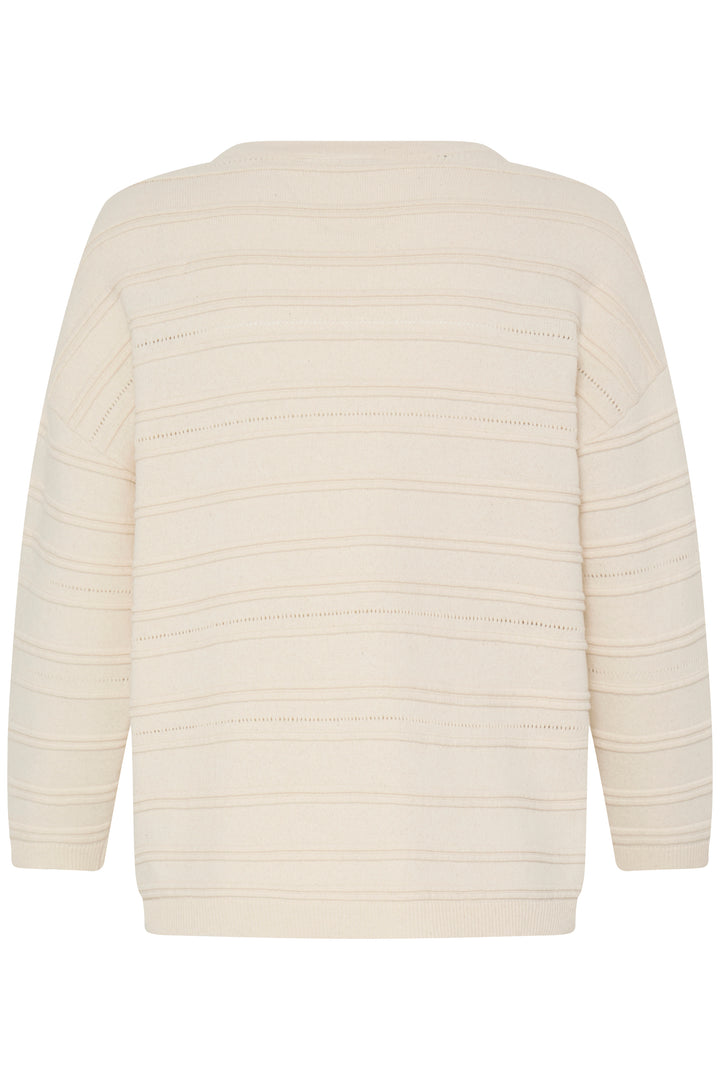 Fransa Cream Sinne Rib Pullover