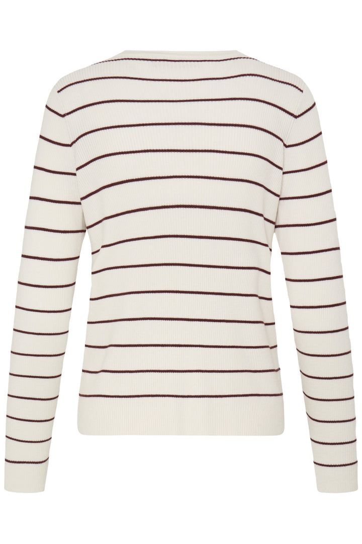 Fransa Vanilla Stripe Knit