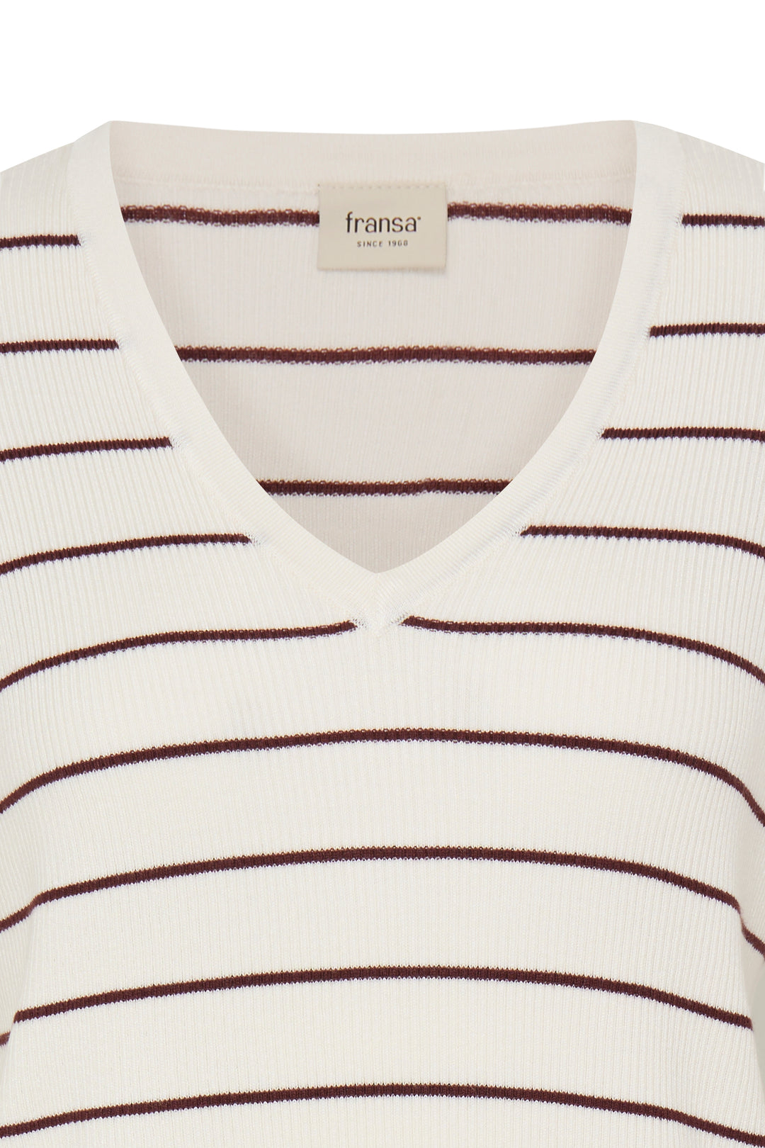 Fransa Vanilla Stripe Knit