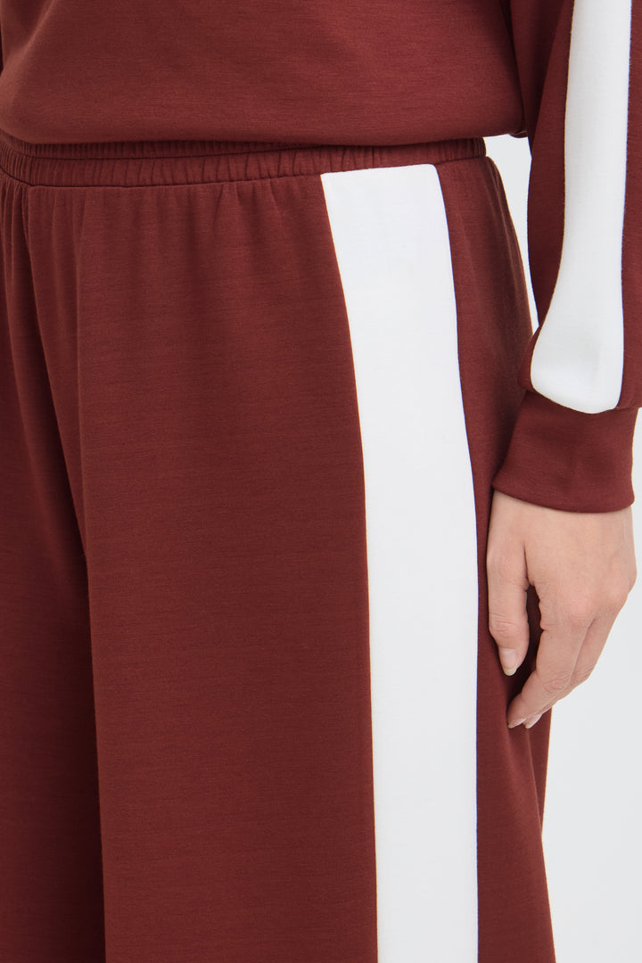 Fransa Burgundy Stripe Aurora Pants