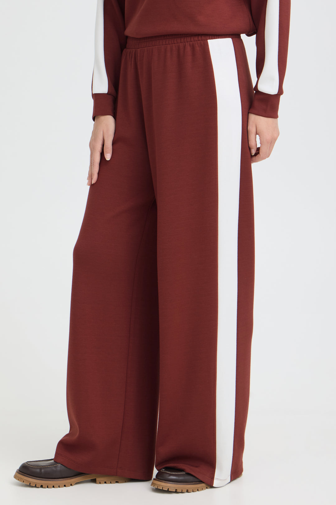 Fransa Burgundy Stripe Aurora Pants
