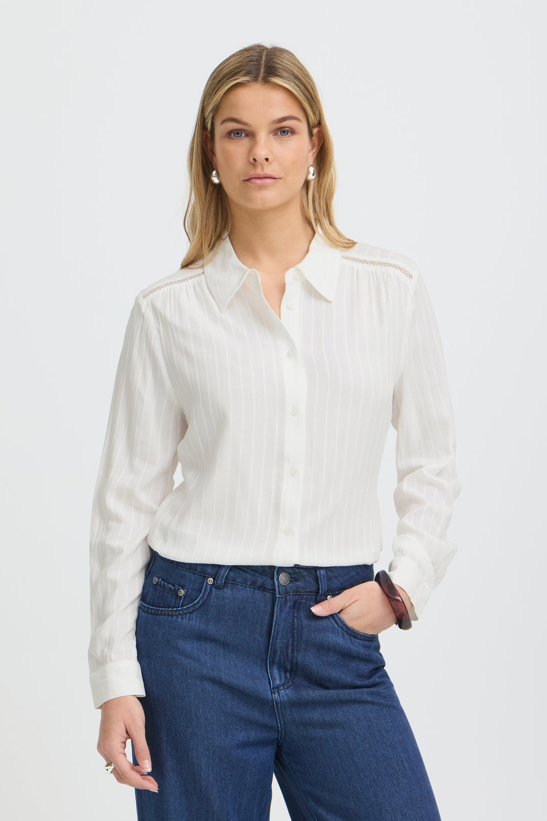 Fransa White Paulana Shirt