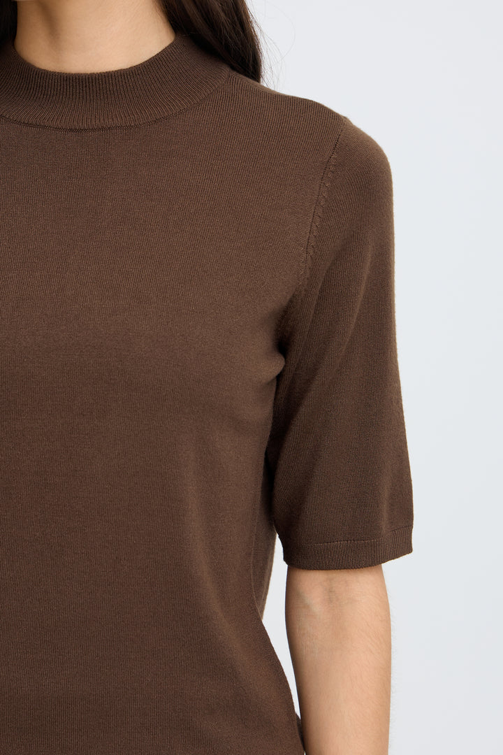 Fransa Chocolate Brown Mary Pullover