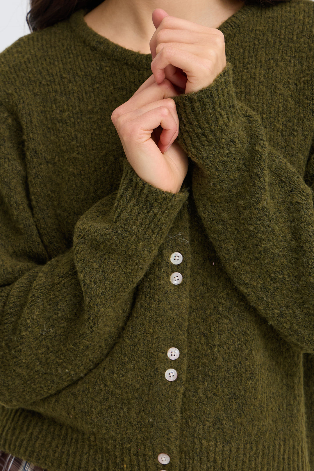 Fransa Fir Green Bela Cardigan