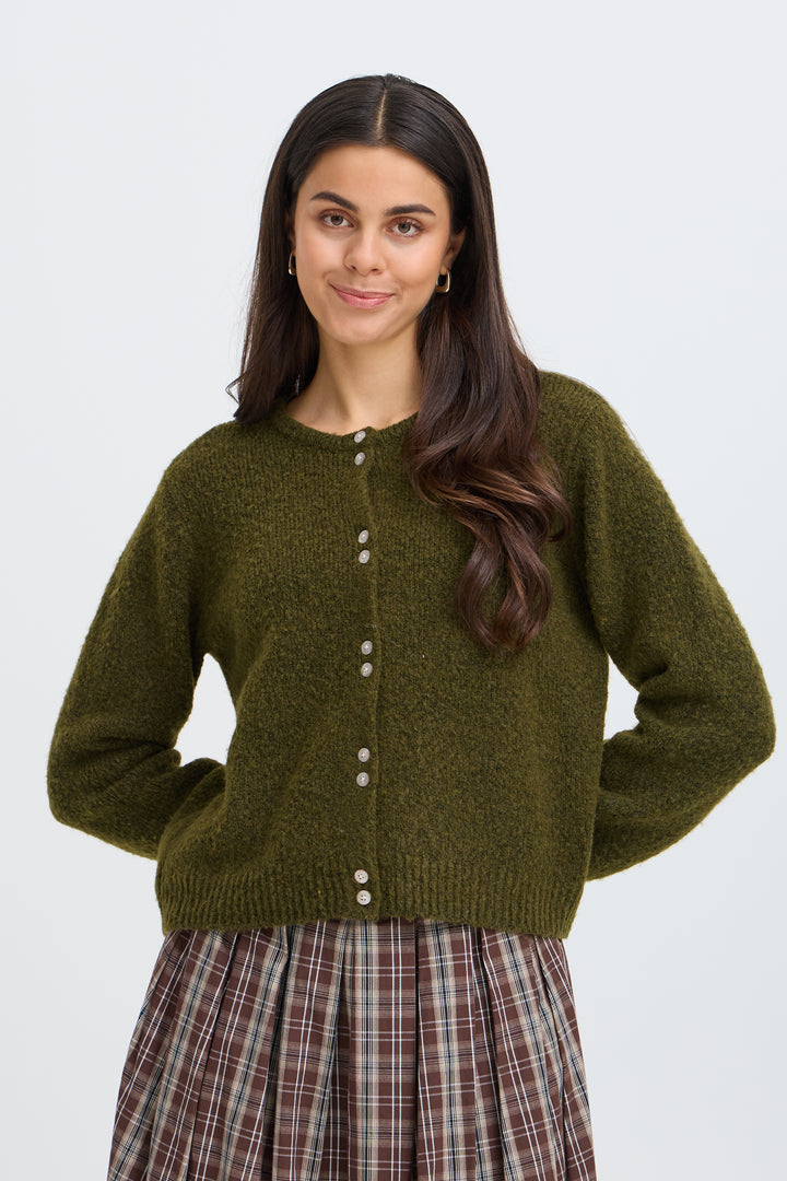 Fransa Fir Green Bela Cardigan