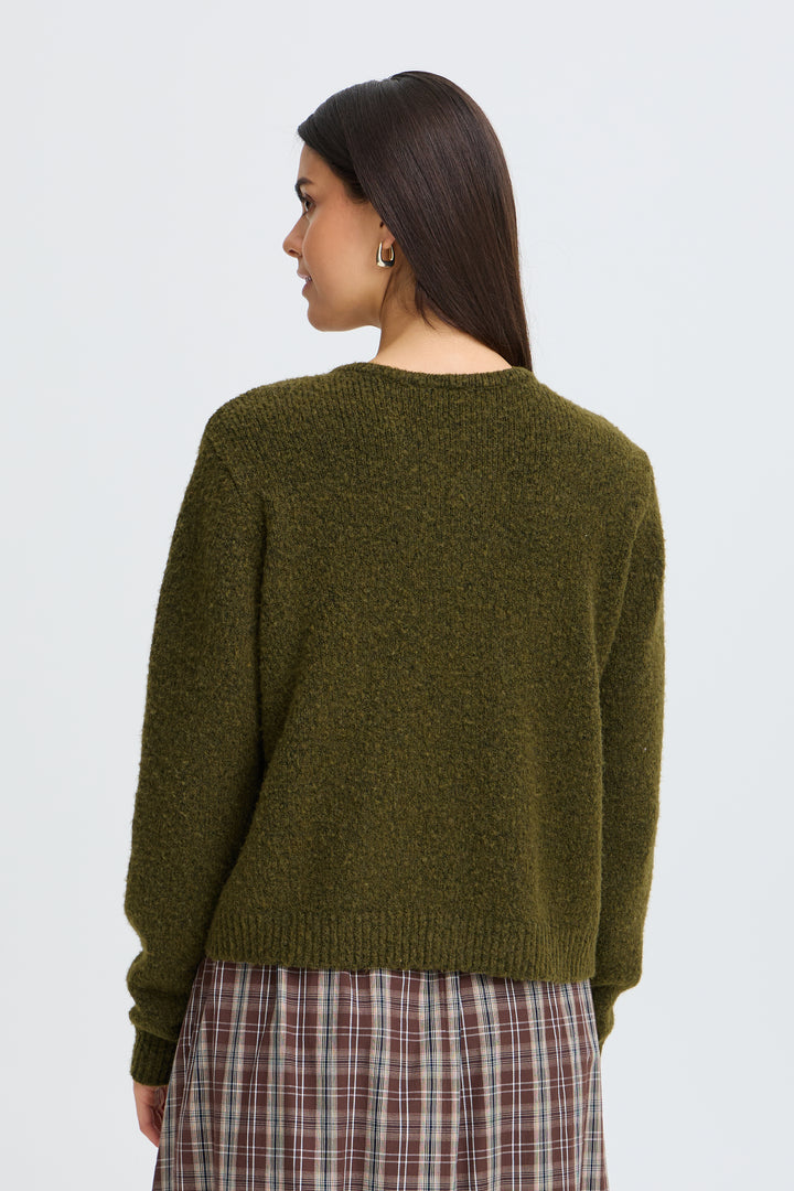 Fransa Fir Green Bela Cardigan