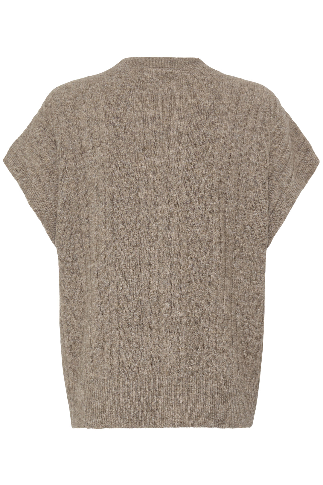 Fransa Driftwood Fia Knit Vest
