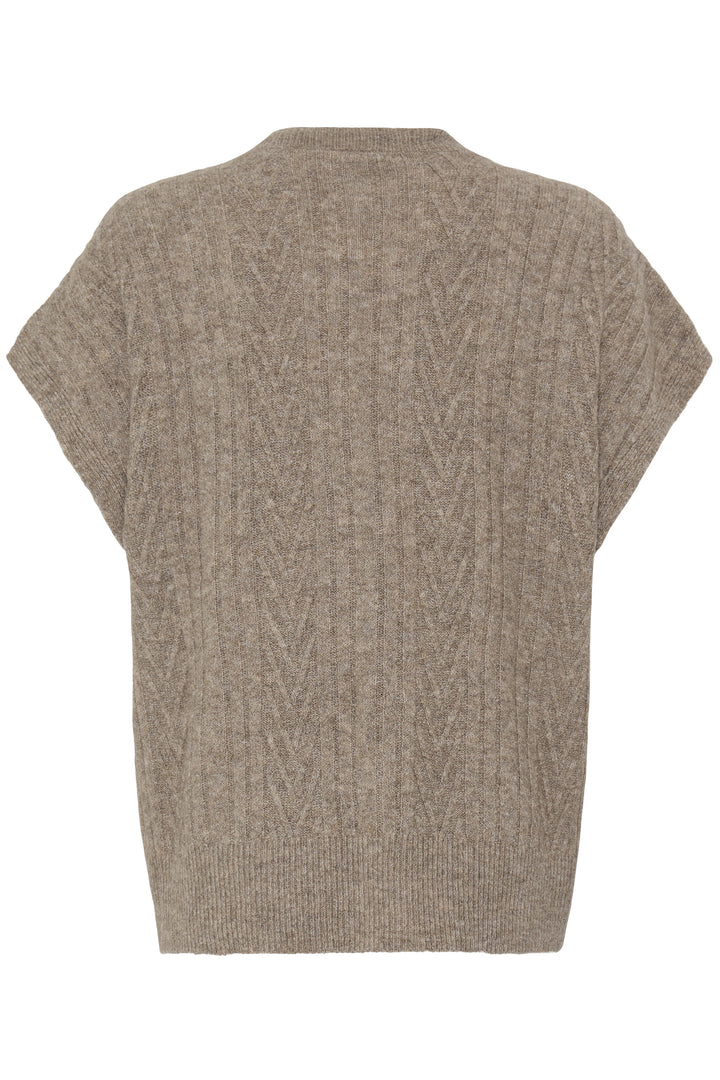 Fransa Driftwood Fia Knit Vest