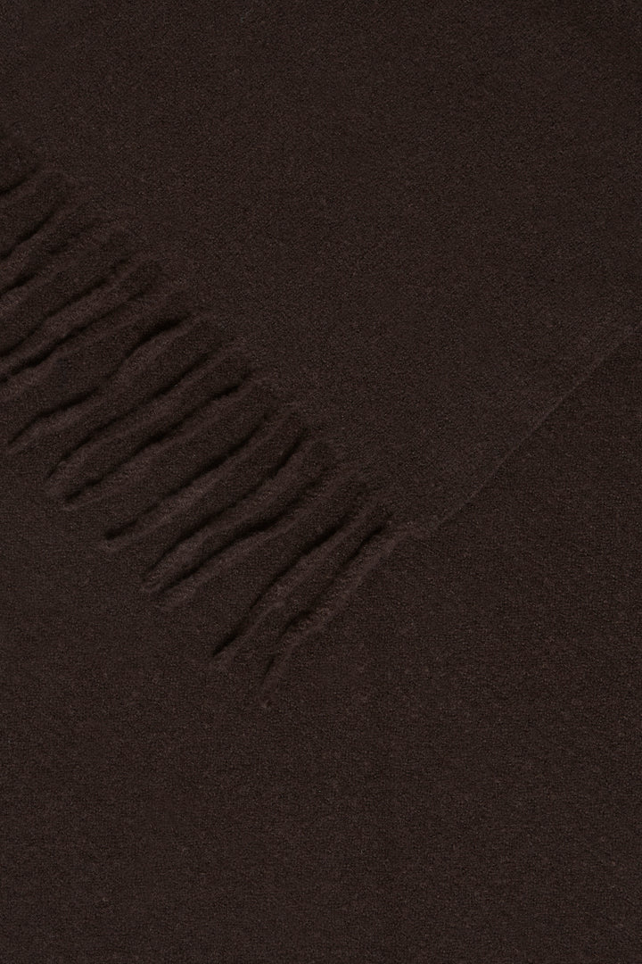 Fransa Brown Fringed Frieda Scarf