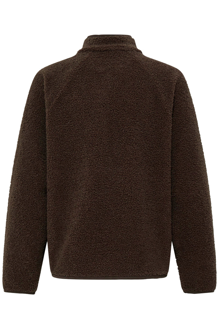 Fransa Chocolate Tenya Teddy Cardigan