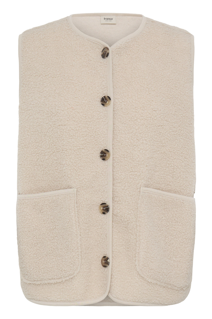 Fransa Stone Tenya Teddy Gilet