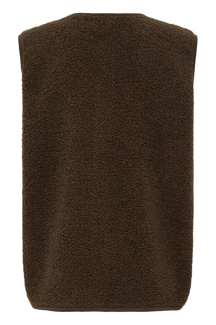 Fransa Chocolate Tenya Teddy Gilet