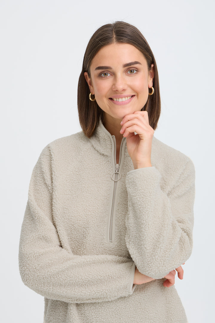 Fransa Stone Tenya Teddy Pullover
