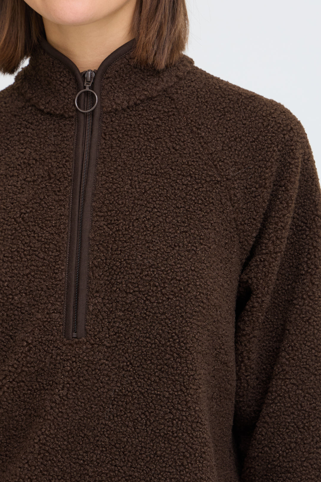 Fransa Chocolate Tenya Teddy Pullover
