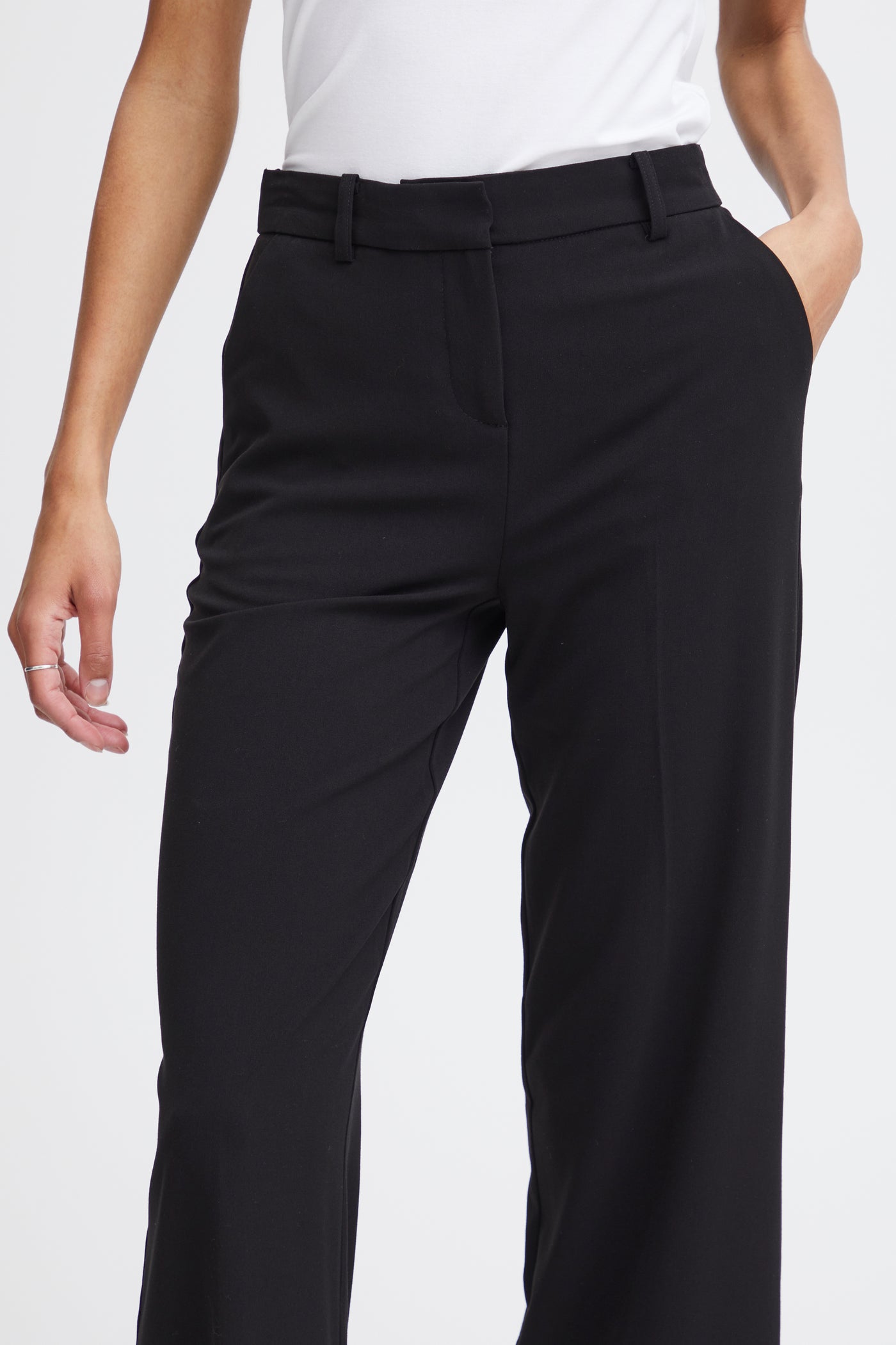 Byoung Black Wide Leg Danta Trousers