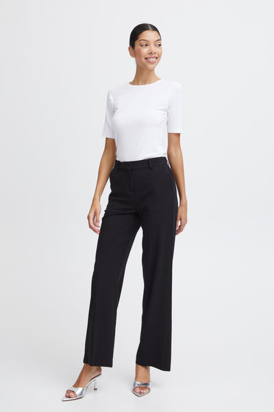 Byoung Black Wide Leg Danta Trousers