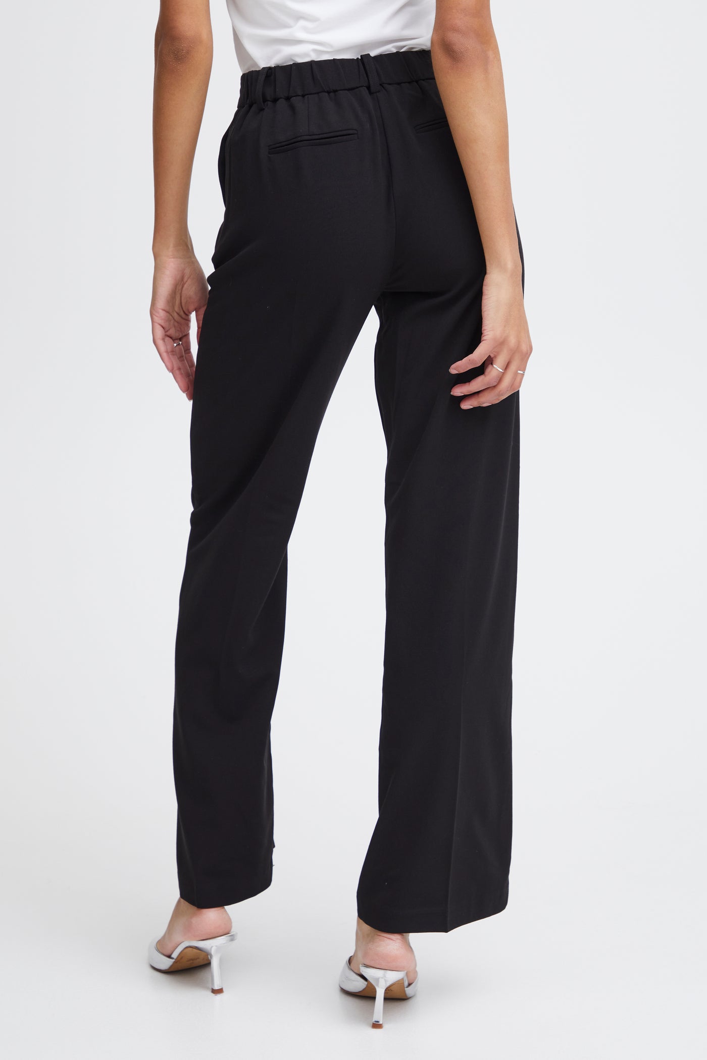 Byoung Black Wide Leg Danta Trousers