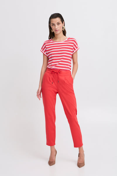 Byoung Red Pamila Stripe T-Shirt