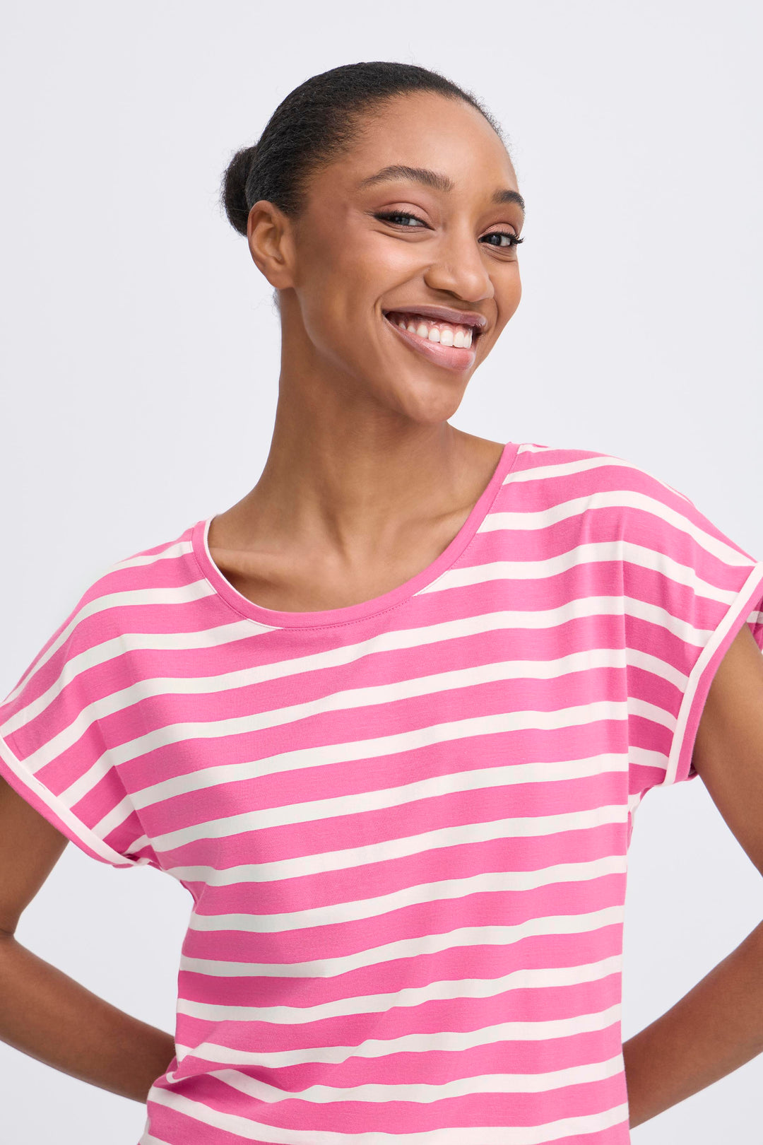 Byoung Pink Stripe Pamila T-Shirt