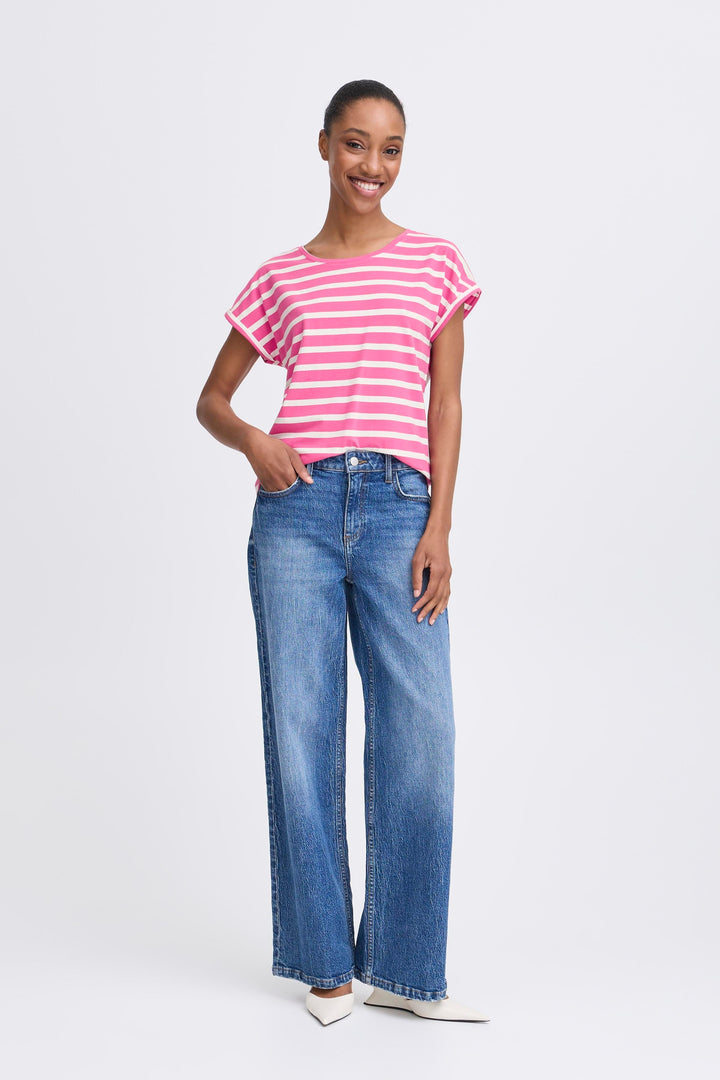 Byoung Pink Stripe Pamila T-Shirt