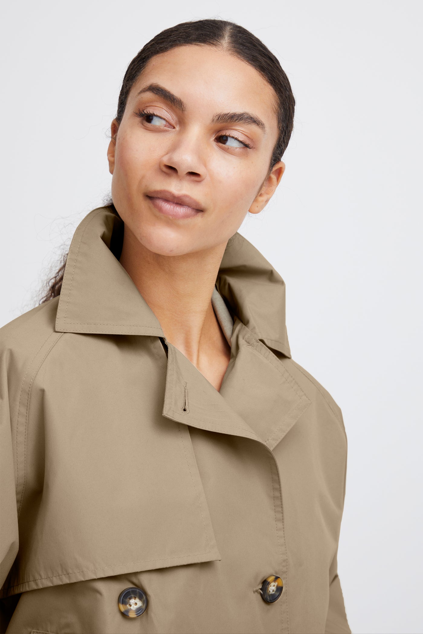 Byoung Calea Short Trench Coat