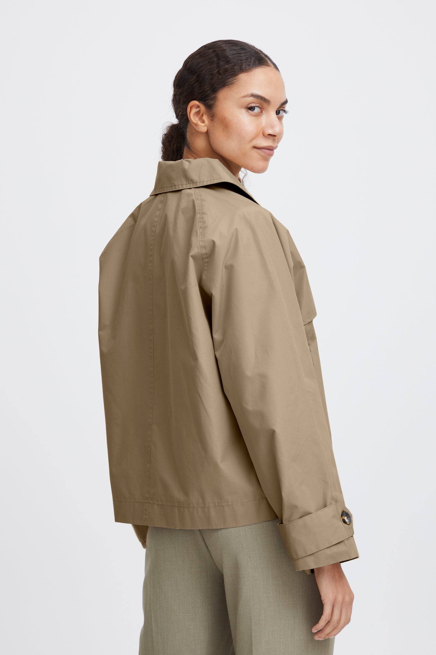 Byoung Calea Short Trench Coat