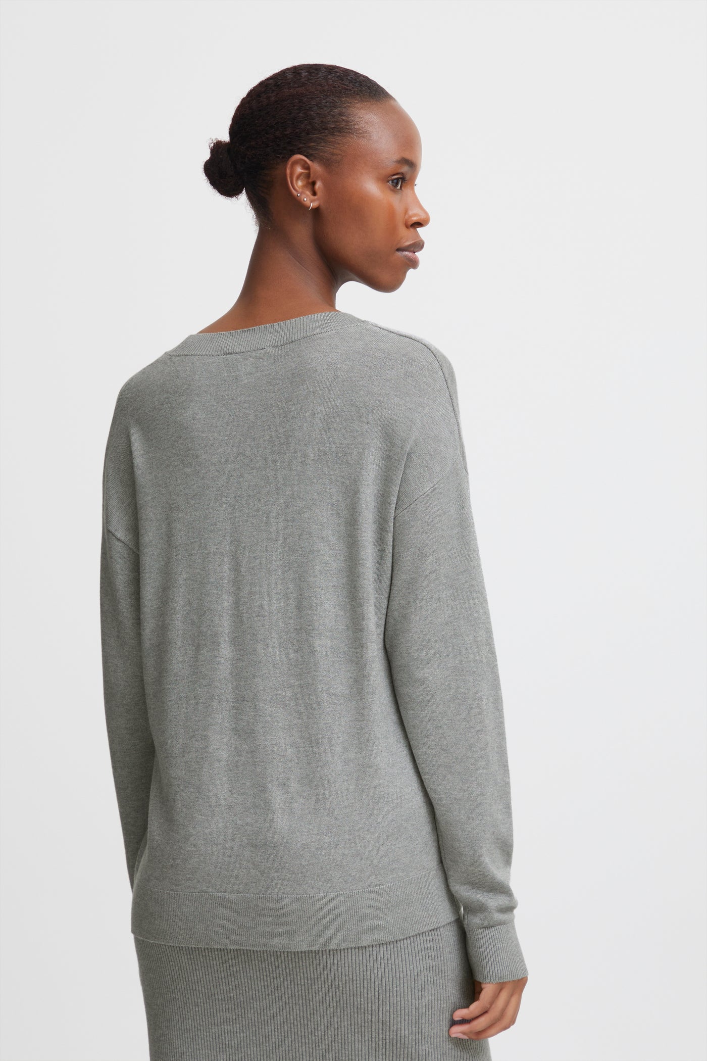 Byoung Grey Morla V Neck Jumper