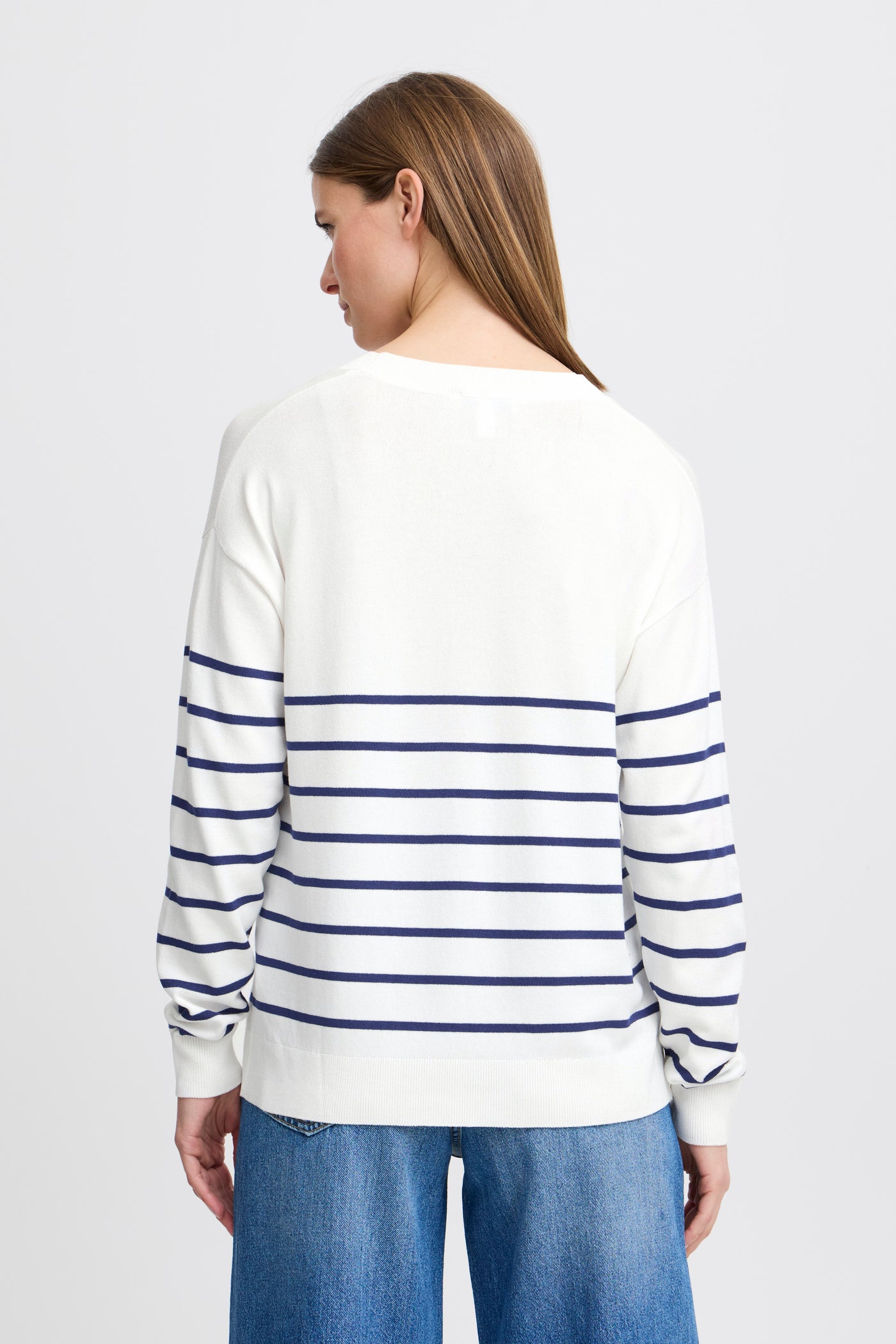 Byoung Navy Stripe Morla V Neck