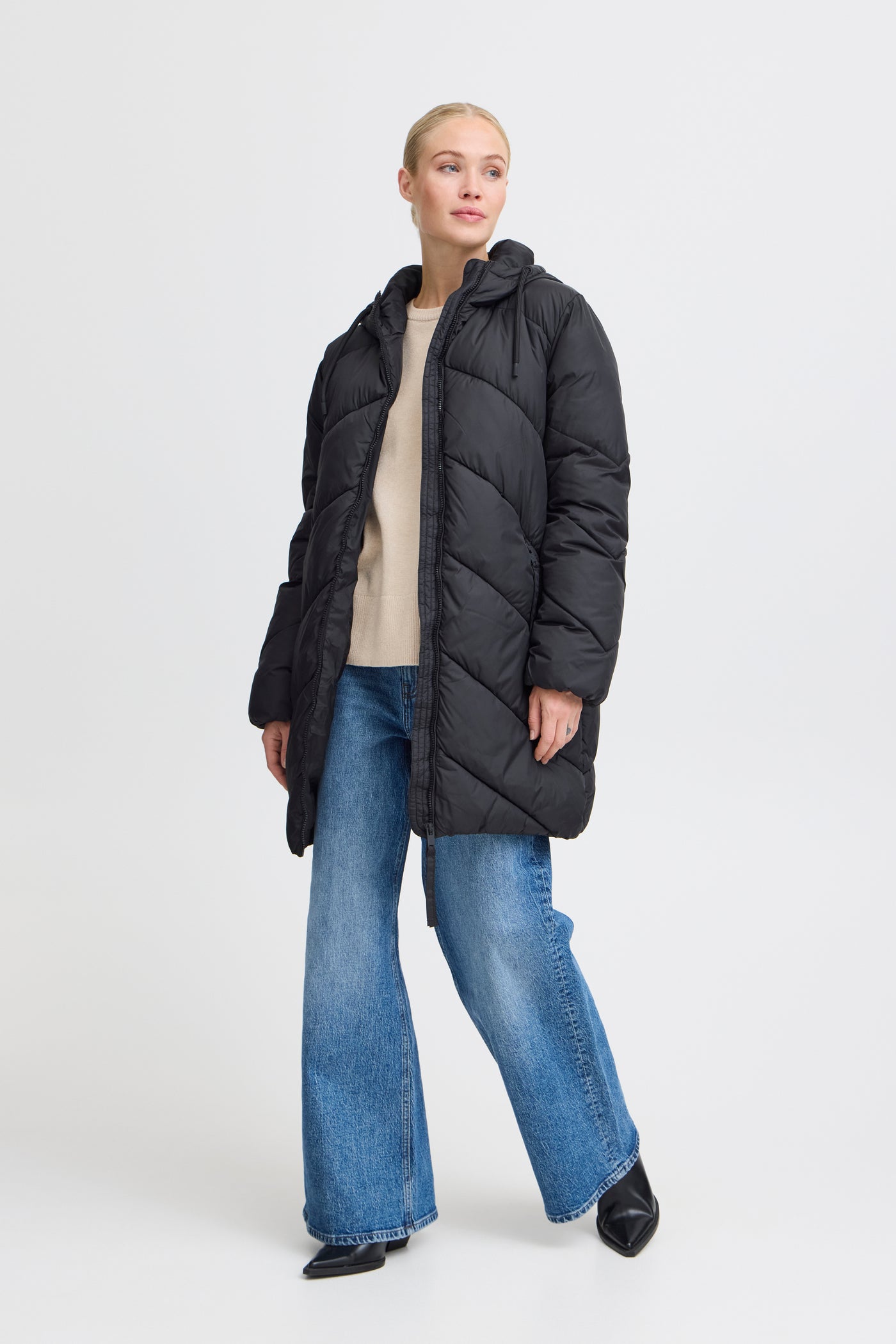 Byoung Black Mid Bomina Coat