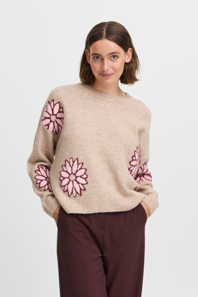 Byoung Pink Flower Omea Jumper