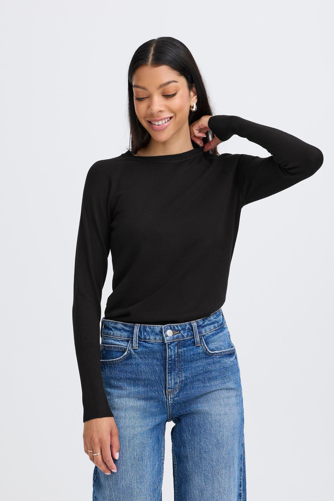 Byoung Black Morla Cuff Top
