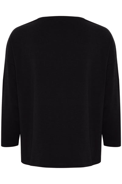 Byoung Black Pamila Mid Sleeve Top