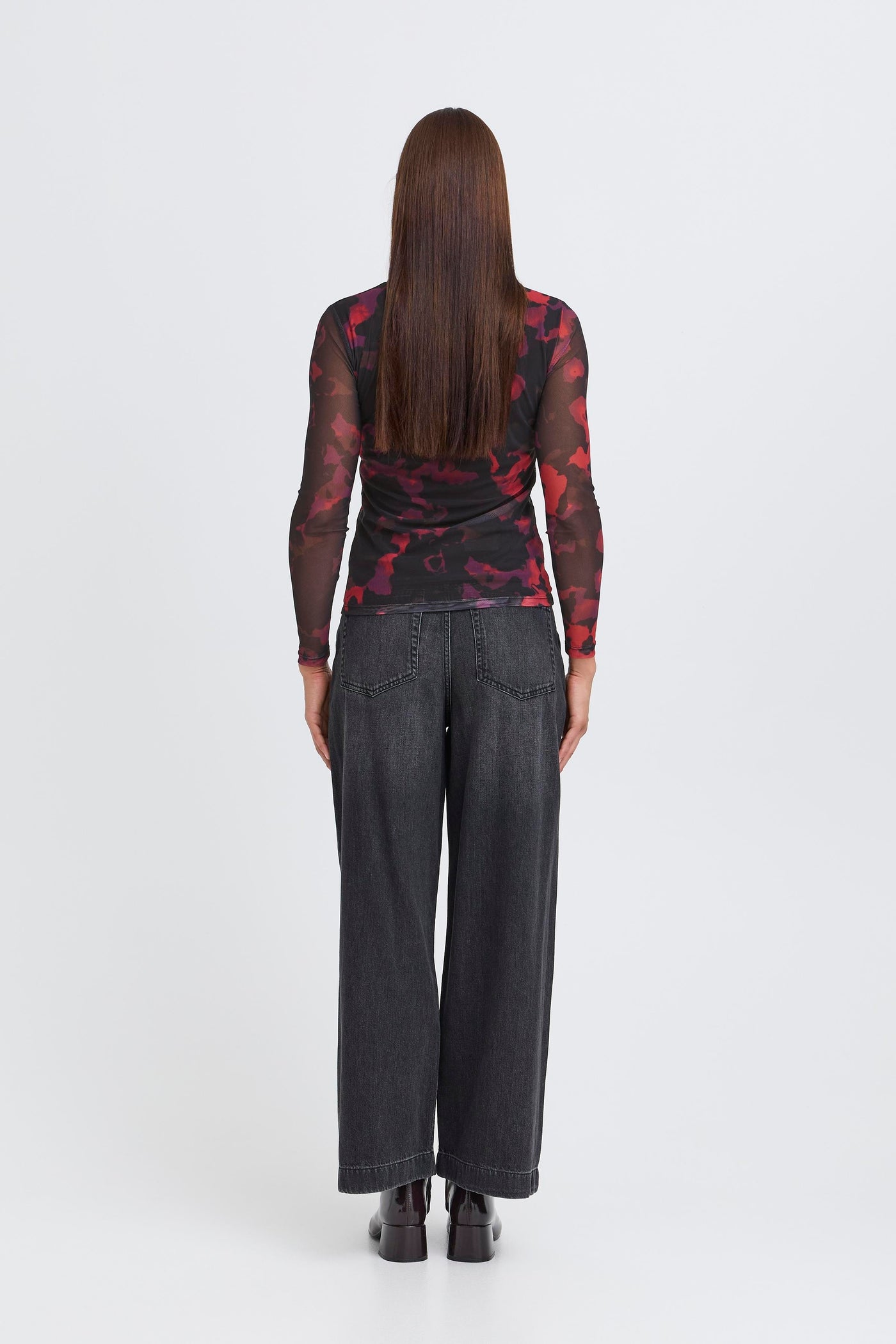 Byoung Red Mesh Paloma Top