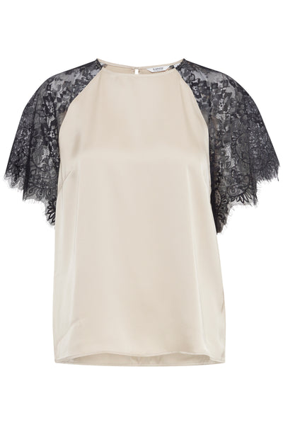 Byoung Flair Lace Sleeve Blouse