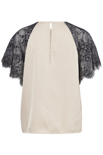 Byoung Flair Lace Sleeve Blouse