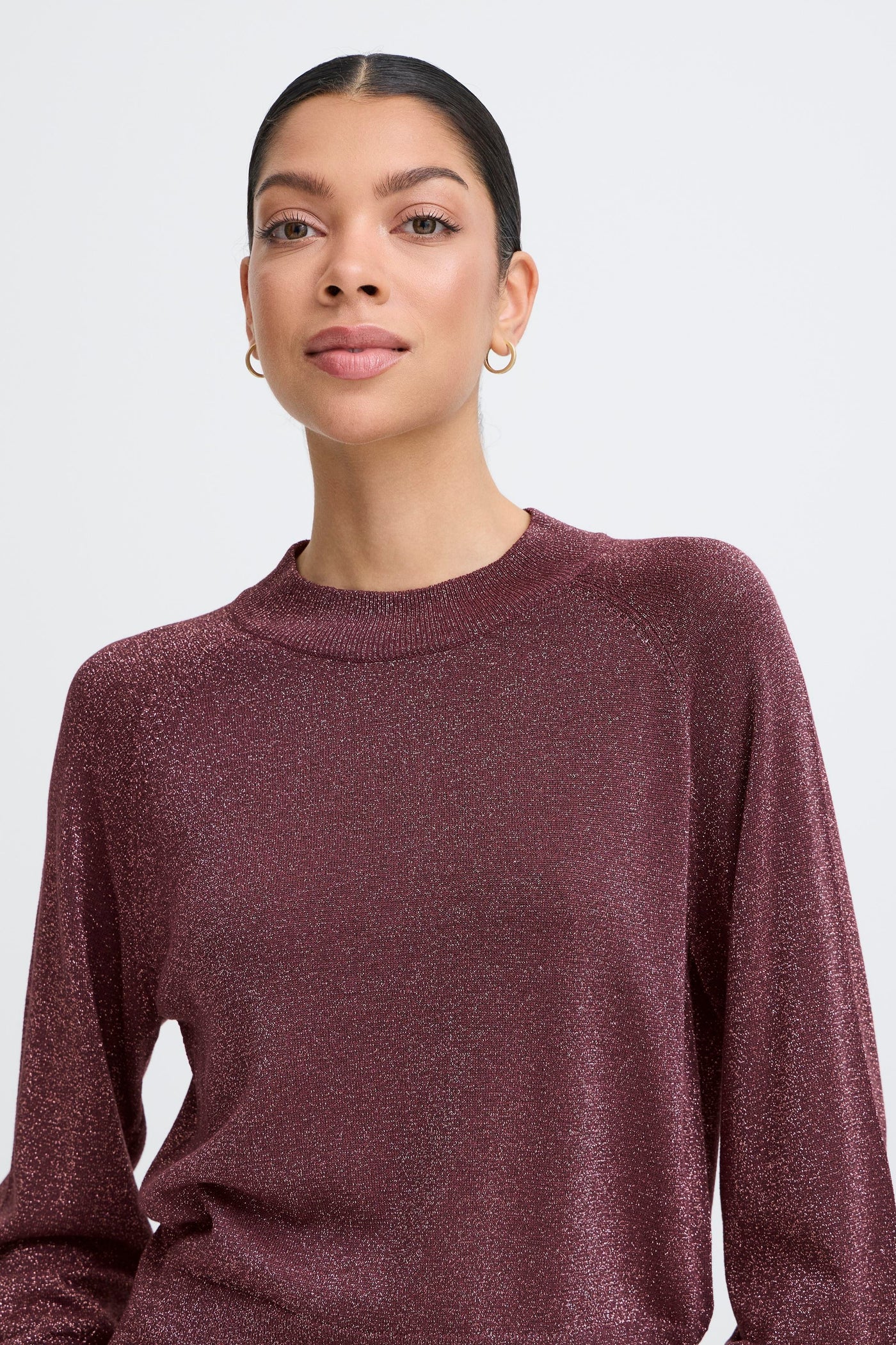 Plum Lurex Mobbe Jumper