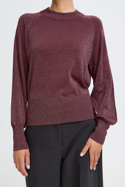 Plum Lurex Mobbe Jumper