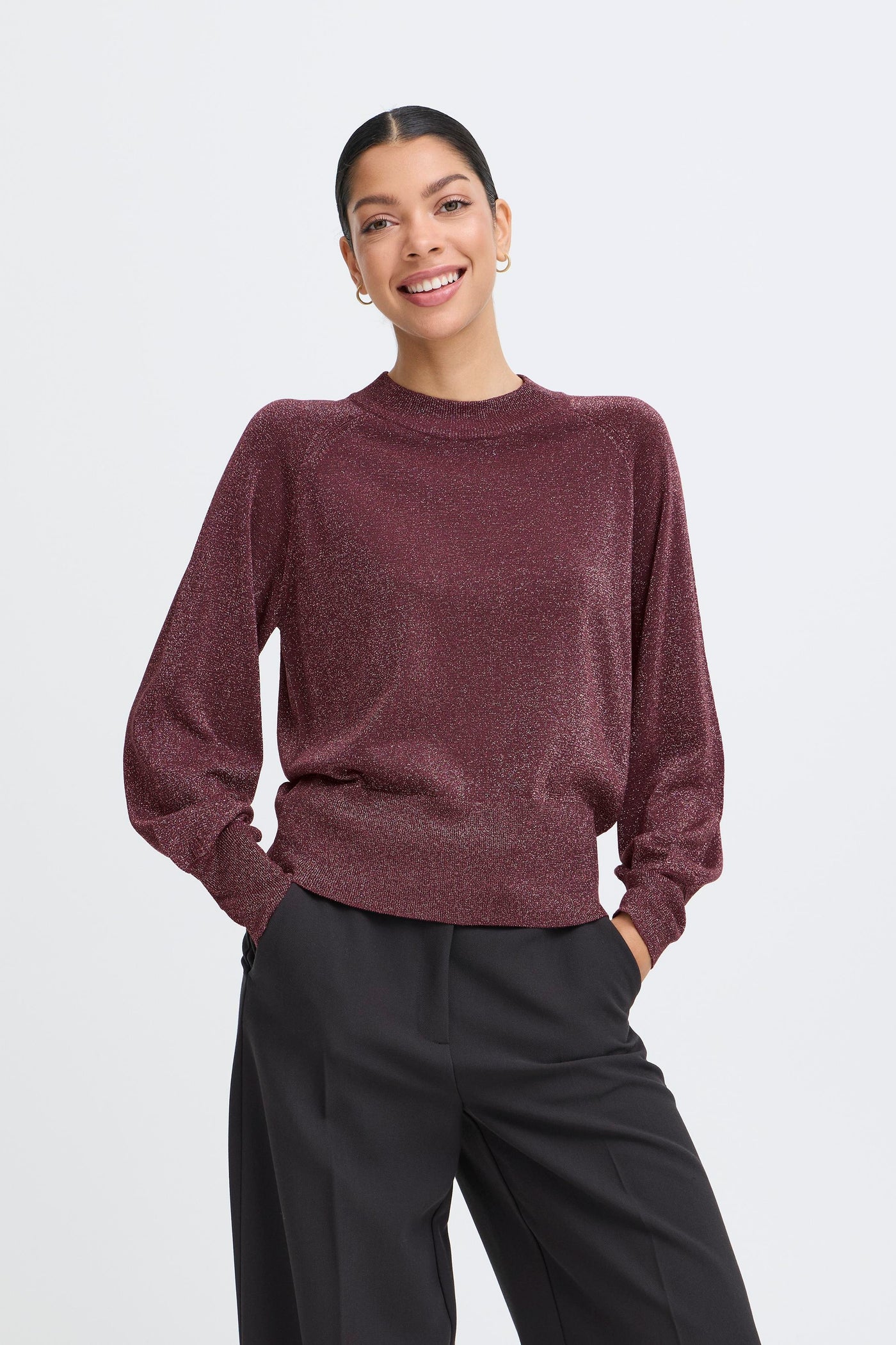 Plum Lurex Mobbe Jumper