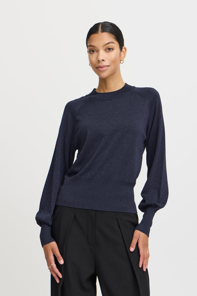 Byoung Navy Lurex Jumper