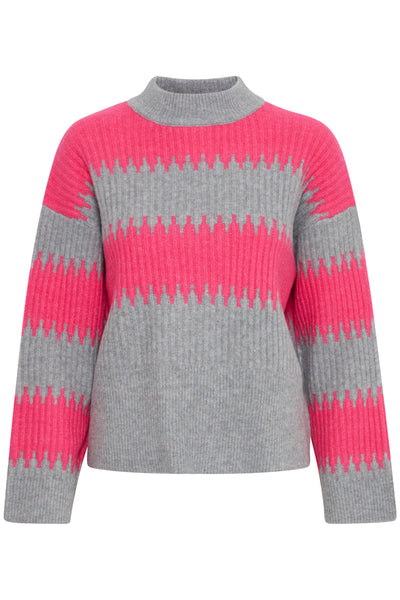 Byoung Grey & Pink Marbel Jumper