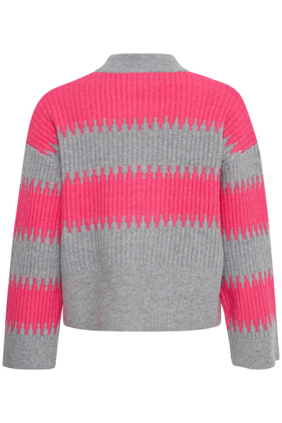 Byoung Grey & Pink Marbel Jumper