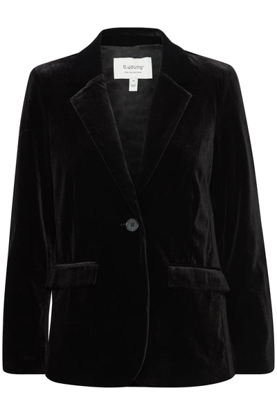 Byoung Black Perlina Velour Blazer