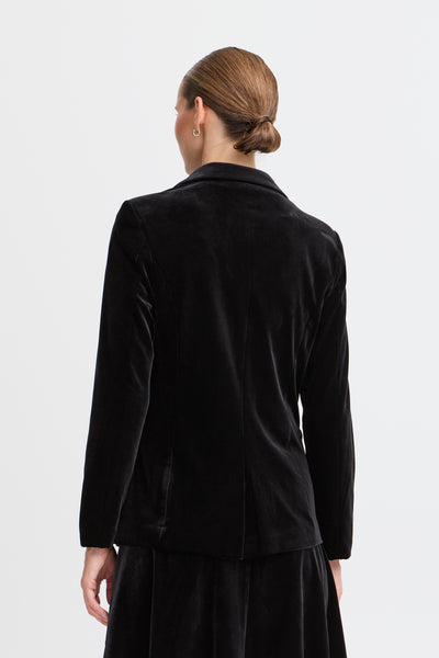 Byoung Black Perlina Velour Blazer