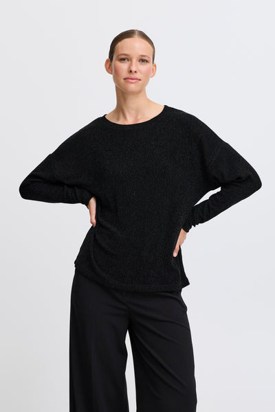 Byoung Black Lurex Shiloh Top