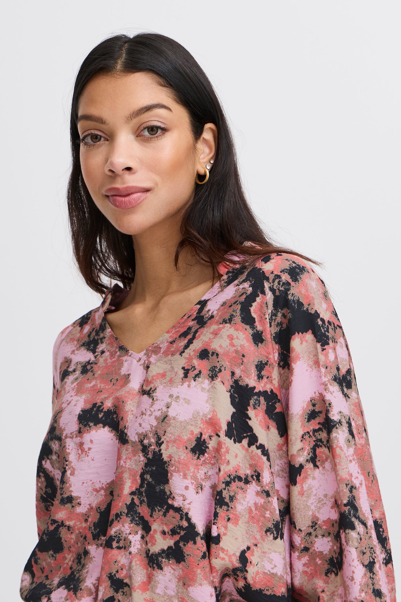 Byoung Pink Tie Dye Ibine Blouse