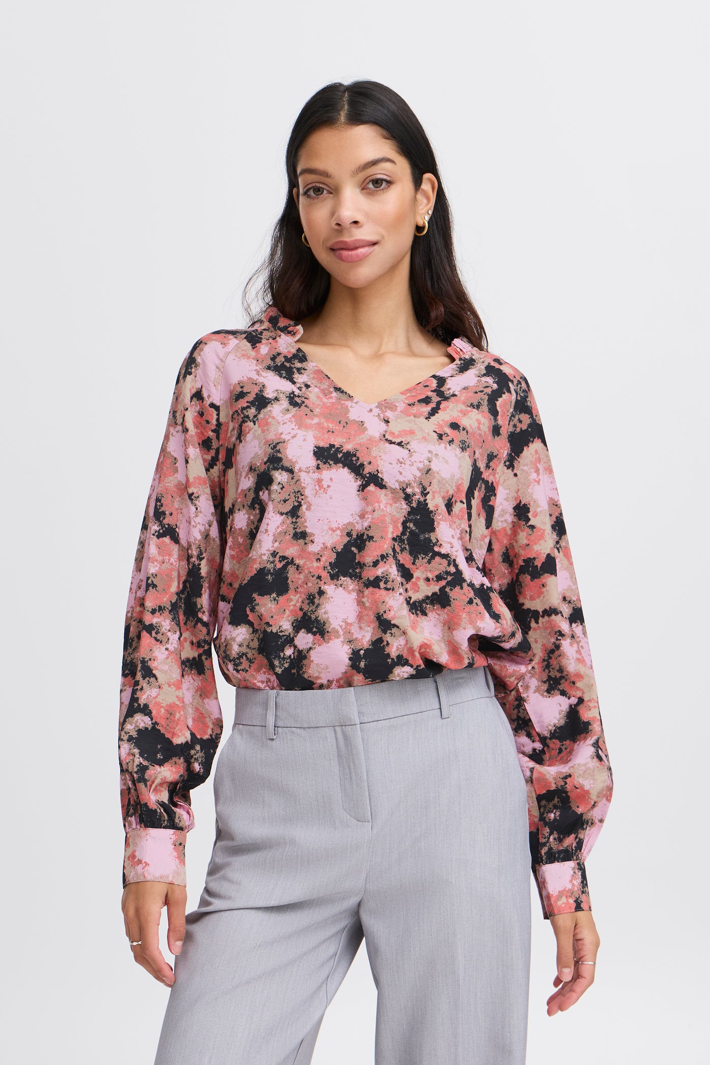 Byoung Pink Tie Dye Ibine Blouse