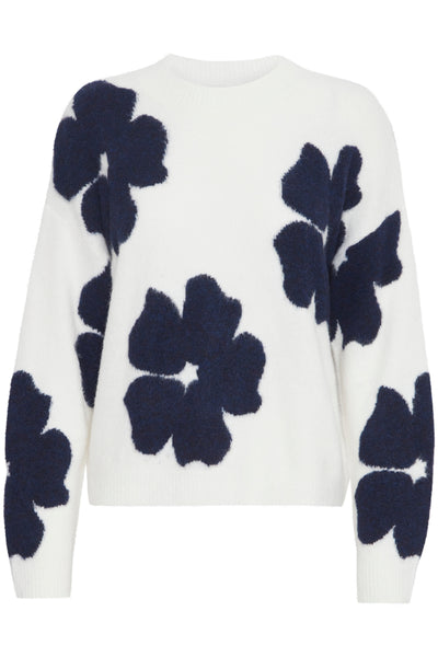 Byoung Navy Flower Omea Jumper