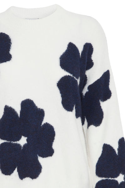 Byoung Navy Flower Omea Jumper