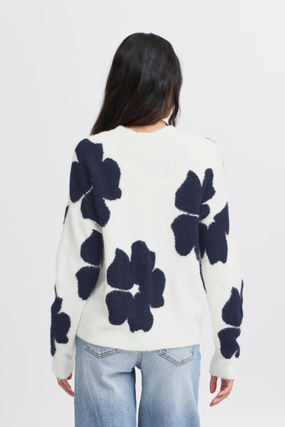 Byoung Navy Flower Omea Jumper