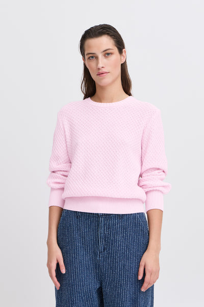 Byoung Pink Textured Neram Jumper